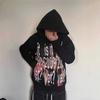 Y2K Ретро Готический Осенний Худи с Принтом Букв, Модный Свободный Повседневный