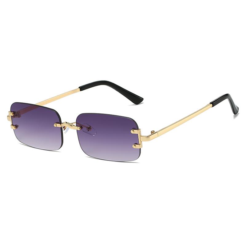 Ретро Безободковые Солнцезащитные Очки Женские Модные Брендовые Солнцезащитные Очки Мужские Винтажные Роскошные Солнцезащитные Очки для Вождения На Открытом Воздухе Женские UV400