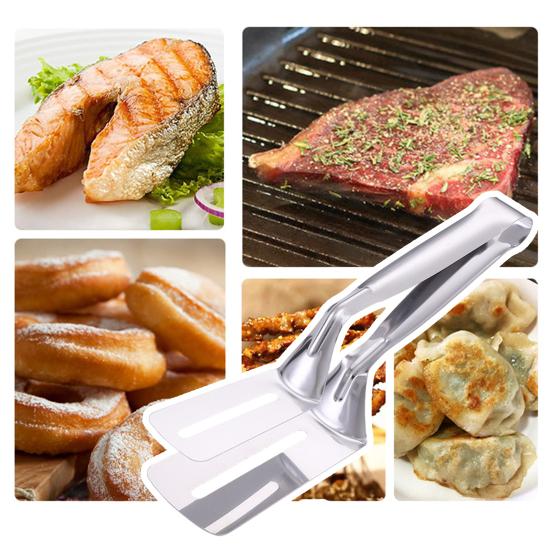 1/2/3Pcs Stainless Steel Spatula Tong Long Handle Multifunction BBQ Steak Meat Fish Frying Bread Serving Kitchen Food Flip Shovel Grill Clamp