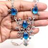 Серебряное ожерелье ко Дню матери с драгоценным камнем London Blue Topaz, 20 дюймов