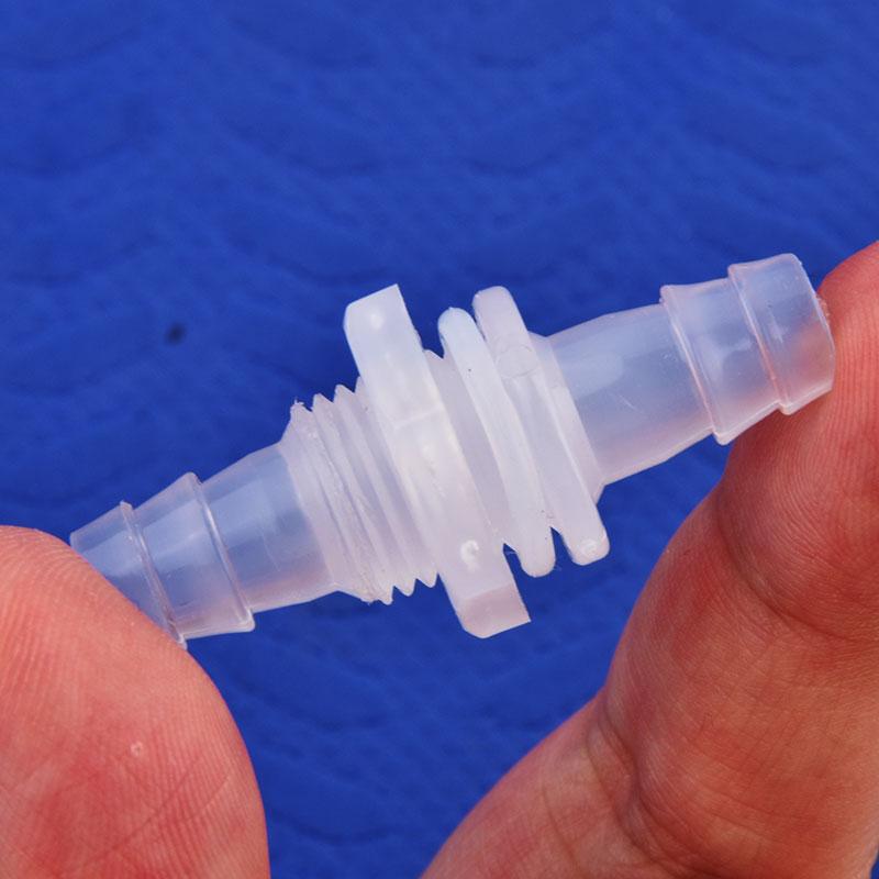 2.4~12.5mm PP Pagoda Direct Connectors G1/4" 12.5mm Hole Water Tank Bulkhead Union Aquarium Tank Air Pump Water Pipe Joints