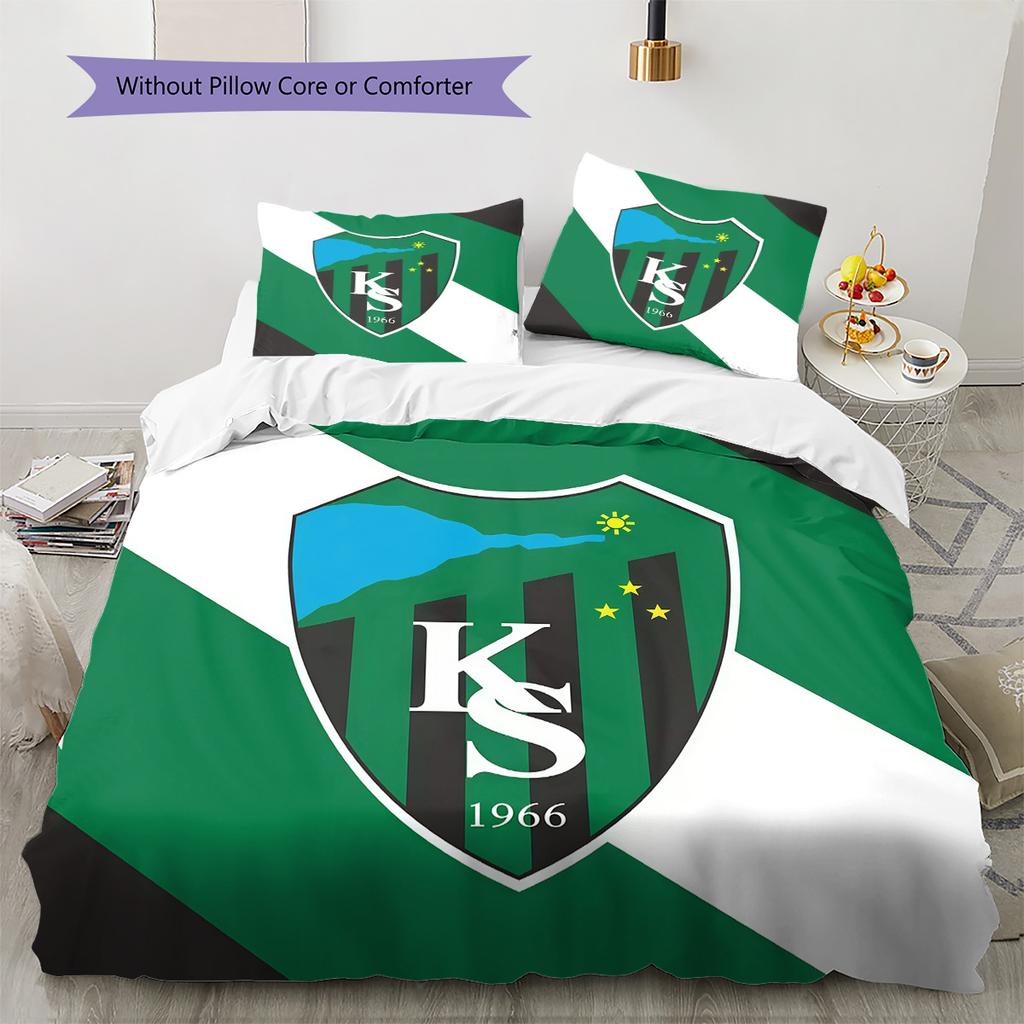 Kocaelispor Pattern Bedding Quilt Set Home Decoration Gift (1 * duvet cover + 2 * pillowcase without core)