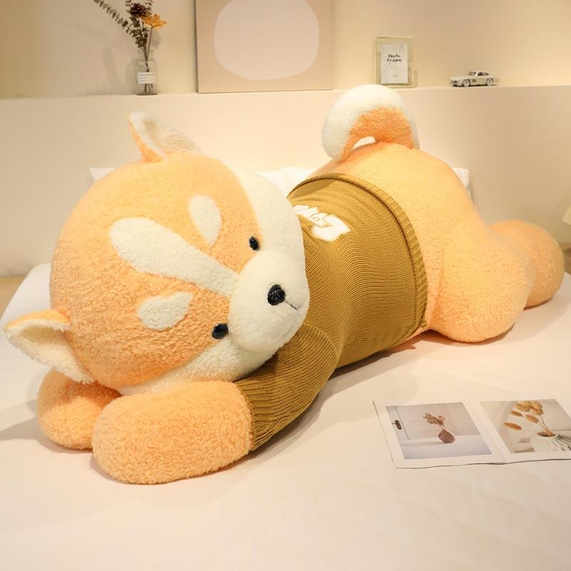 Large Soft Sweater Party Dog Husky Big Doll Plush Toy Big Dog Doll Girl Rag Doll