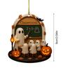 Halloween Tree Decorations Ghost Classroom 2D Acrylic Tree Pendants Cute Home Decor for Wall Bedroom Haunted House Door Office