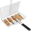 Lockable Design Grill Basket Food Grade Stainless Steel BBQ Grill Basket  Outdoor Camping