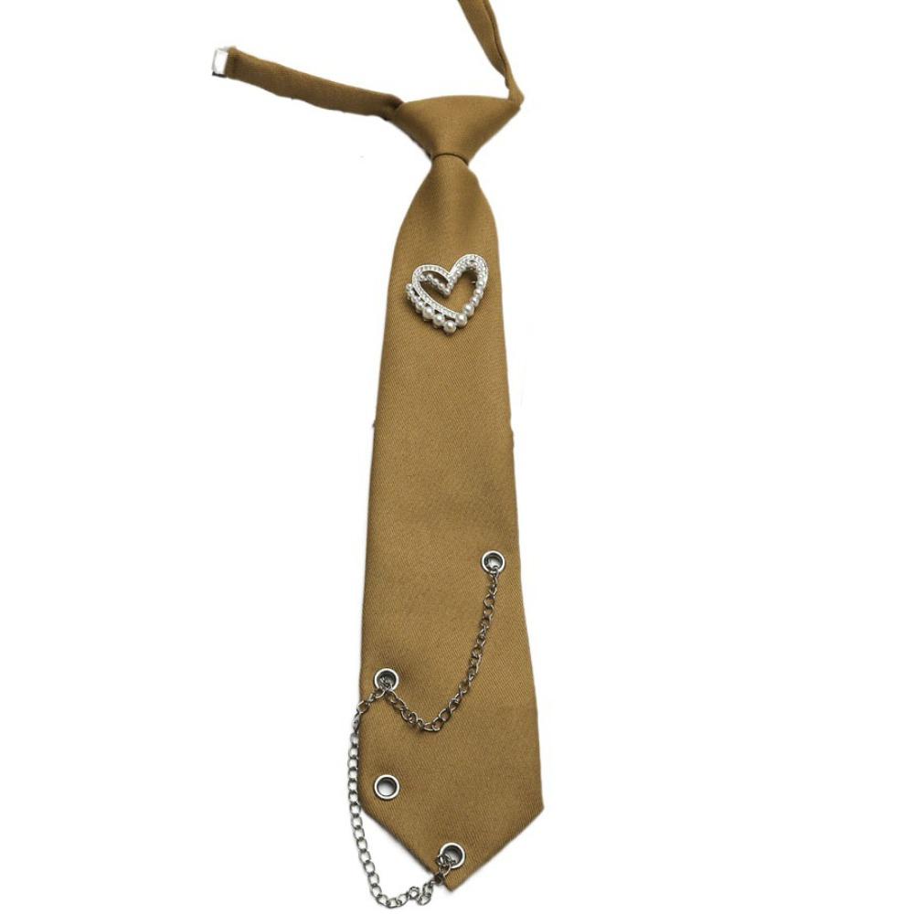 Black Long Necktie Korean Style Shirt Tie Temperament Love Heart Tie  Performance