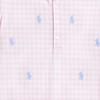 Polo Ralph Lauren SS24 Вышитый логотип в клетку Прямого покроя Разрез Короткий рукав Платье Детские платья Светло-розовый CWPODRSG3D20826-650