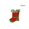 Christmas Decoration Embroidery Fabric Stickers Santa Claus Snowflake Patches Hot Melt Adhesive Stickers 18/10PCS