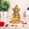 Ganesha Metal Action Statue,Ganpati Murti For Pooja Room & Decor Your Home,Office,Religious Idol Gift Article,Showpiece Figunrines. Gold