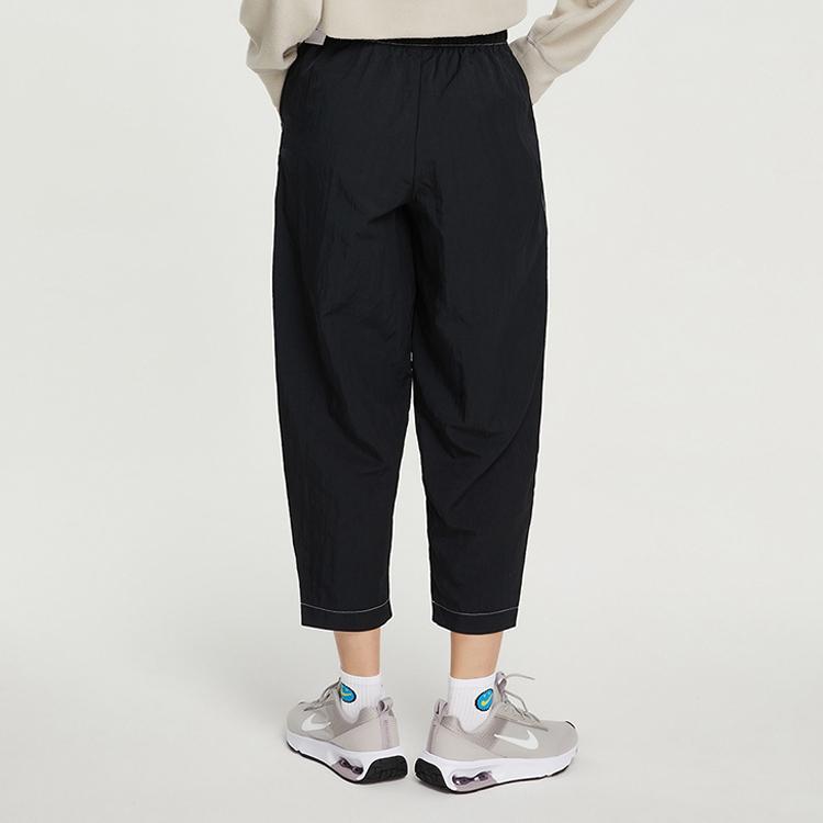 Nike Повседневные тканые брюки с вышивкой логотипа, весенние женские брюки, черные DM6210-010