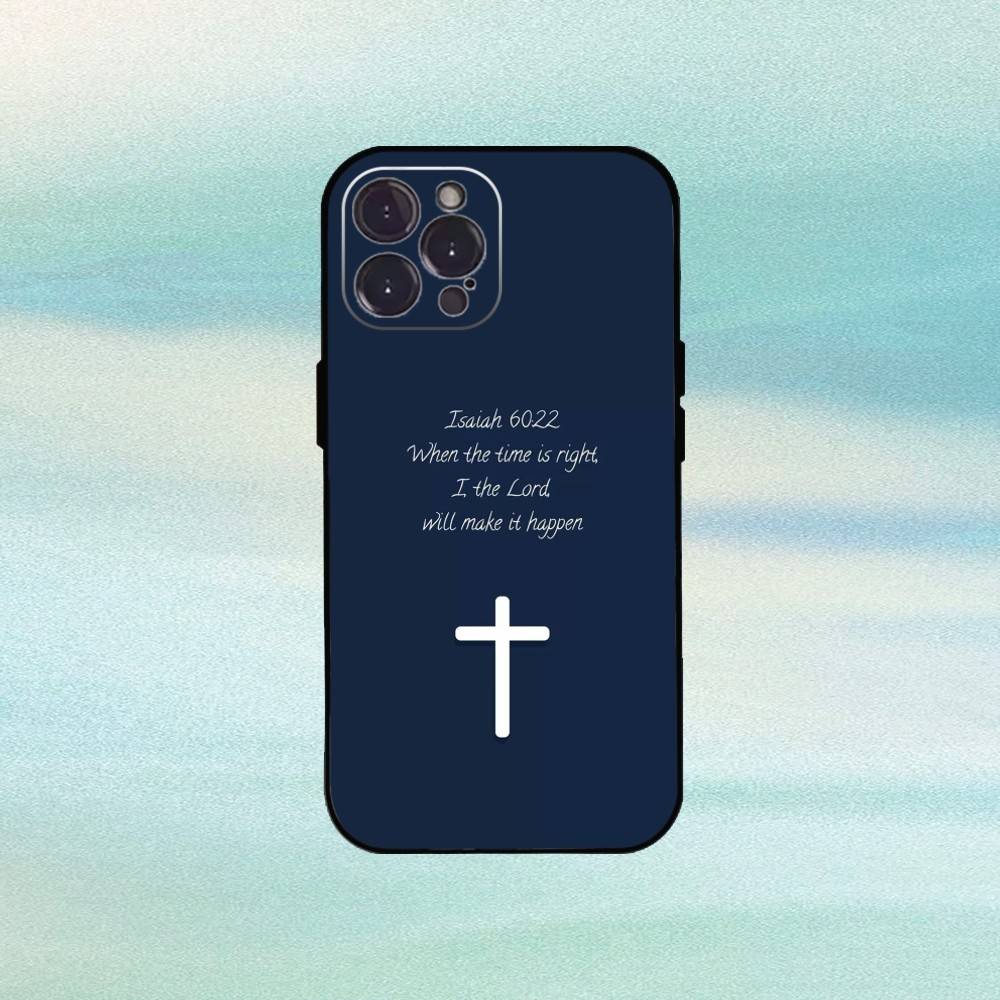 Чехол для телефона J-Jesus B-Bible Verse для iPhone17,16,15,14,13,12,Plus,Pro Max, 5G Другие Мягкий Черный Чехол