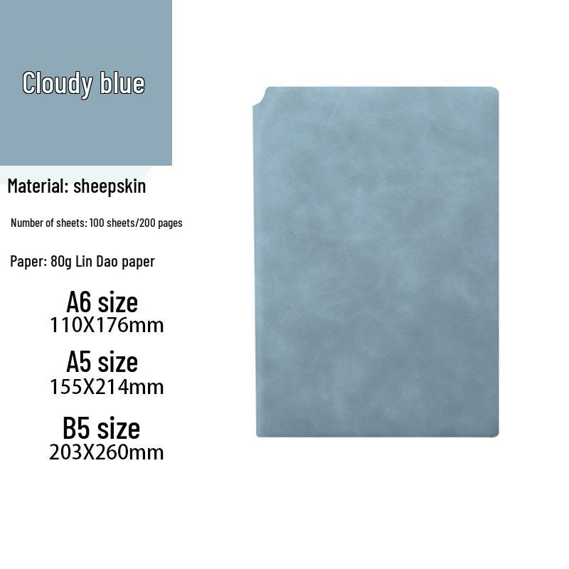 Блокнот A5 из мягкой овчины с петлей для ручки и персонализацией логотипа - Толстый журнал для деловых встреч