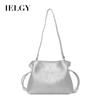 IELGY Korean Version of Fashionable Pleated Bag, Fashionable Foreign Sense Casual Bucket Bag, Textured Trendy Messenger Bag