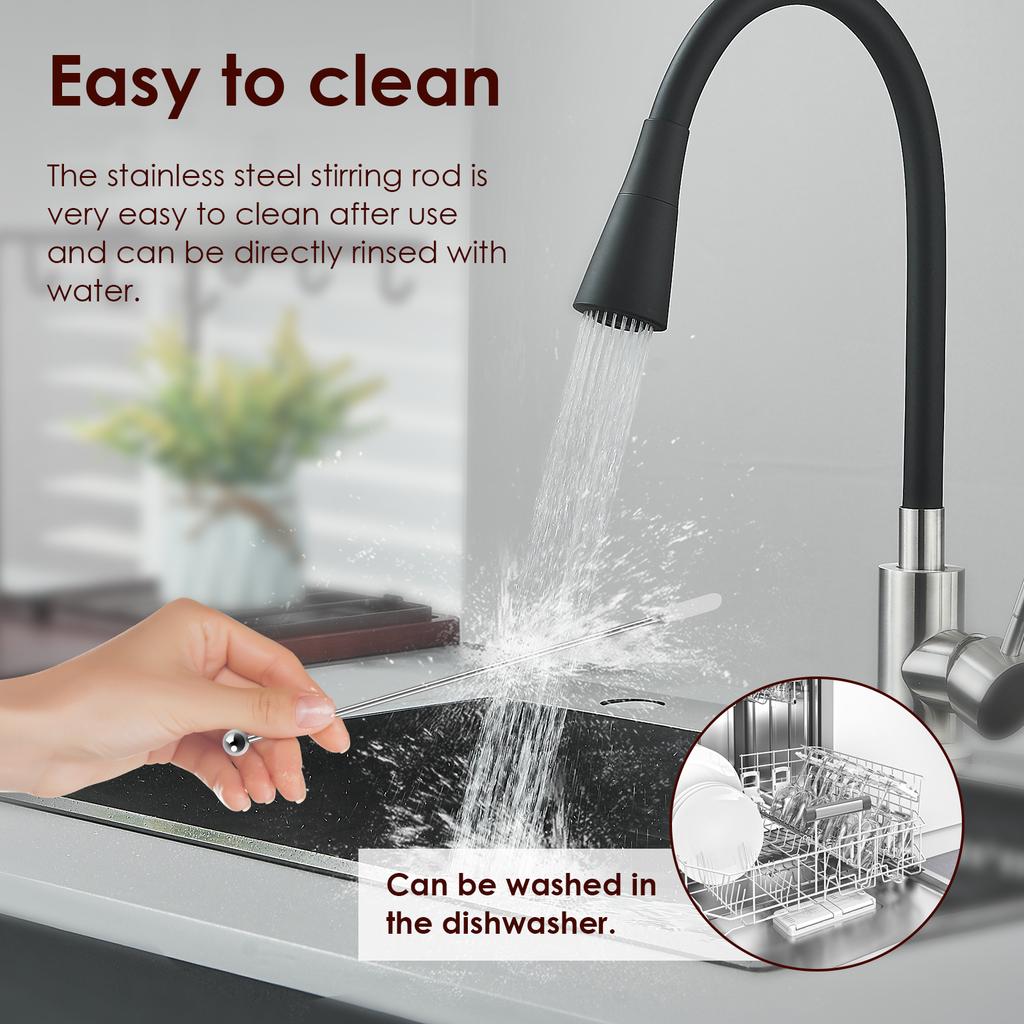 20Pcs Stainless Steel Coffee Stir Sticks Reusable Stainless Steel Cocktail Sticks Practical Stainless Steel Beverage Stirrers