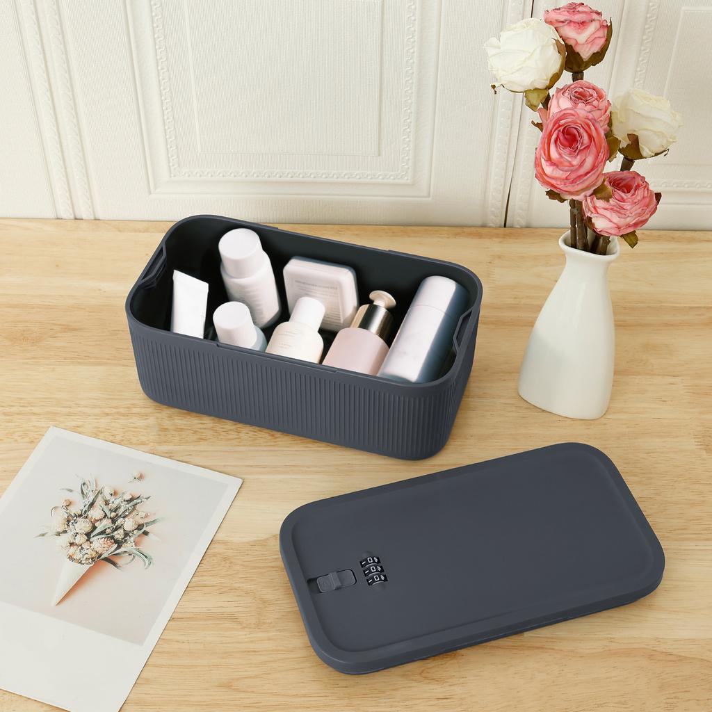 Medication Locking Box Versatile Safe Small Lockable Storage Box Portable Food Refrigerator Container for Your Home Usage