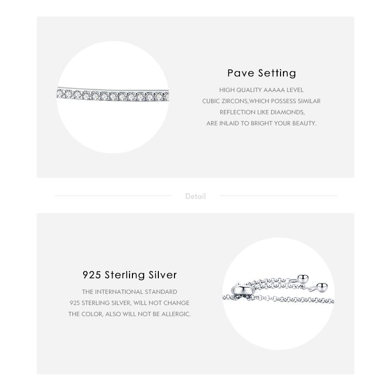 MODIAN Классический браслет-цепочка из стерлингового серебра 925 пробы с ослепительным фианитом для женщин, элегантные свадебные украшения