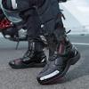 Мужские мотоботы Водонепроницаемые городские ботинки для езды Черные боты для мотоциклиста Кожаные мотоциклетные принадлежности Ретро мотоциклетные ботинки
