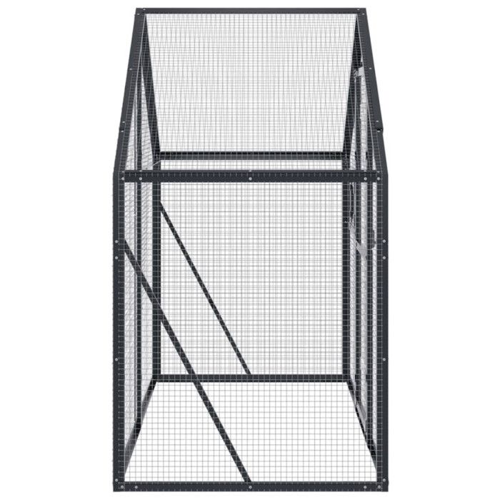 Anthracite Aviary 179x100x185 Cm Aluminium