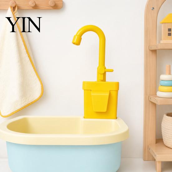 Pretend Play Sink Faucet Toy Replacement, Electric Water Circulation Educational Kitchen Playset Accessory for Kids Kitchen, Dishwasher Safe Role