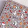 Christmas Lovely Cartoon Bowknot Santa Claus Snowman Christmas Tree Elk Snowflake Nail Art Stickers Xmas Cute Manicure Decals