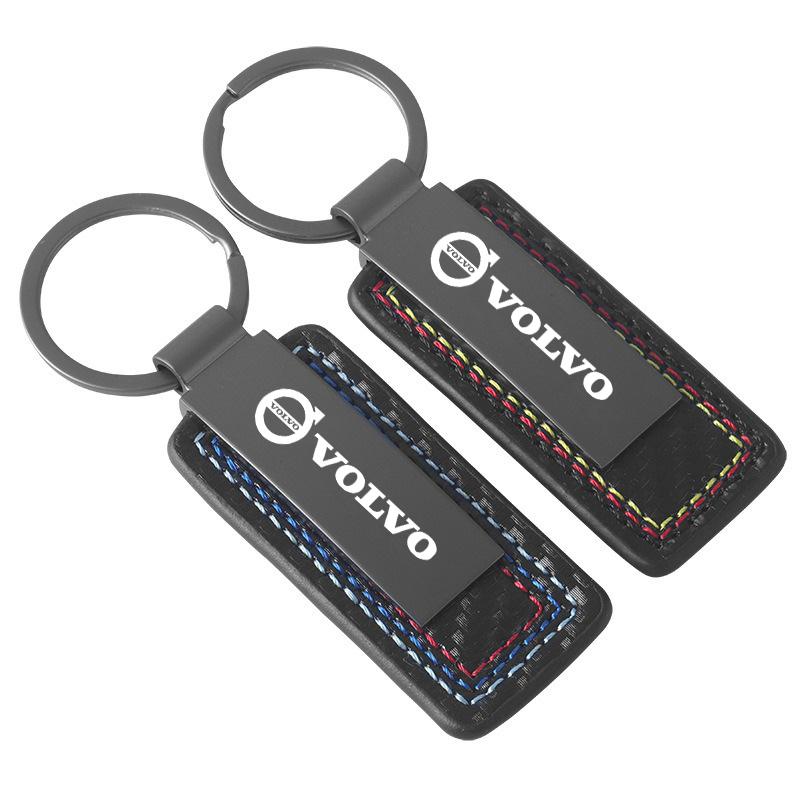 For Volvo Metal Laser Engraving Car Keyring Keychain For Volvo EX90 V60 V40 XC90 S60 XC60 V50 V70 S90 XC40 S80 T6 V90 EX30 C70 A BO7