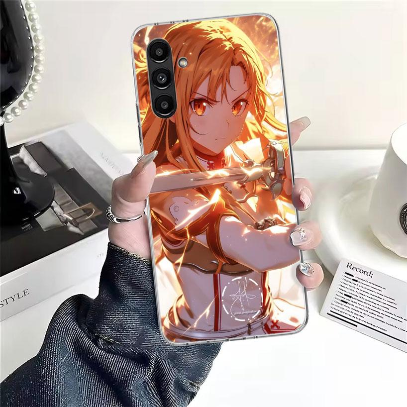 Чехол для телефона Sword Art Online Юки Асуна Для Samsung Galaxy A13 A14 A15 A16 A17 A53 A54 A55 A56 A57 A33 A34 A35 A36 A37 A23 A24 A