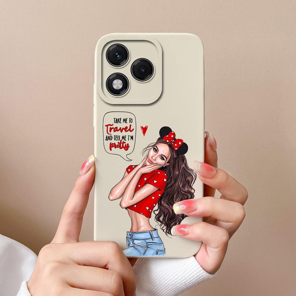 For Honor 400 Lite Phone Case Cute Astronaut Full Coverage Anti Drop Soft Liquid Silicone Shell For Honor 400Lite Durable Bumper