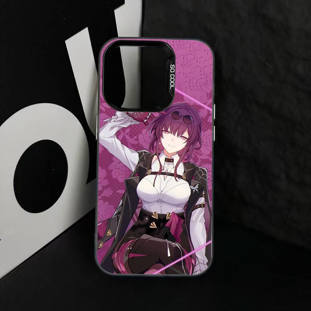 Чехол для телефона H-Honkai S-Star R-Rail для iPhone 17,16,15,14,13,12,11 Plus,Pro Max,XS,Цветной Серебряный Покрытый Внутренний Чехол