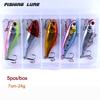 5Pcs/box 7cm 24g Winter Fishing Lures Plastic VIB Hard Bait Lead Inside Vibration Fishing Tackle