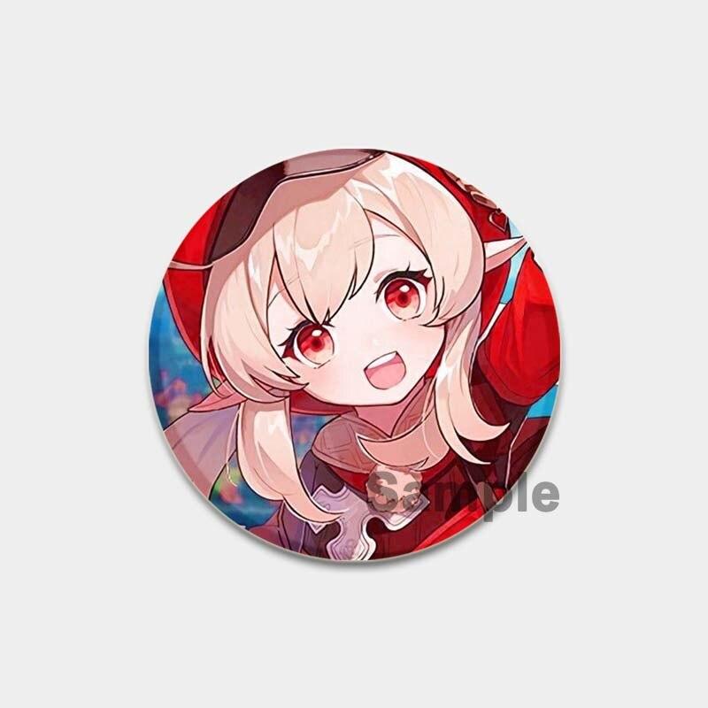 58 мм Genshin Impact, мягкая кнопка на лацкане, креативный забавный значок на воротнике, мультяшная фигурка, броши, одежда, ювелирные аксессуары, милые подарки