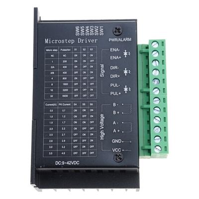 Одноосевой драйвер шагового двигателя с микрошагом TB6600, 4А, 9-42В, совместимый с двигателями 17, 23, для применений