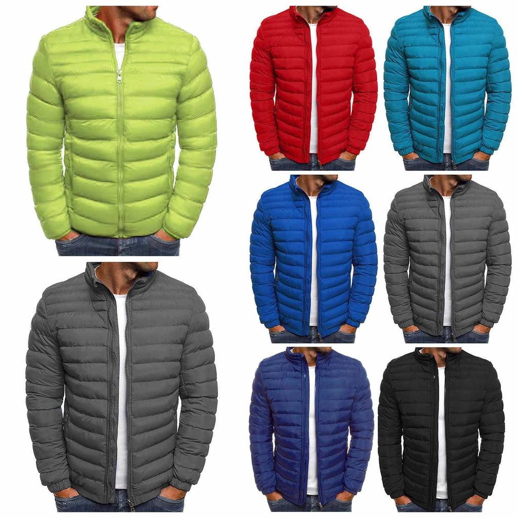 Men's Autumn Winter Zipper Warm Down Jacket Packable Light Coat