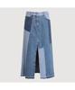 LUCKY CHOUETTE Color Patch Denim Long Skirt (Blue) Lfpds25210Bux