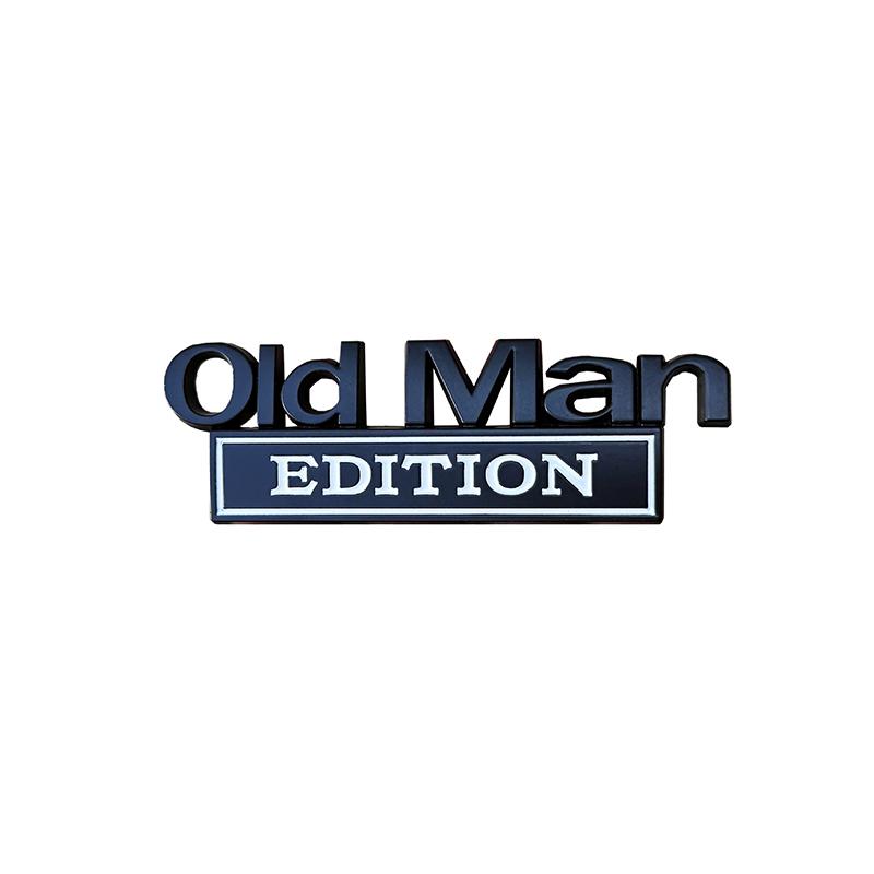 Автомобильная 3D-наклейка из металла и хрома, эмблема, значок Old Man Edition, логотип, багажник, кузов, дверь, наклейки, наклейки, автомобильные аксессуары