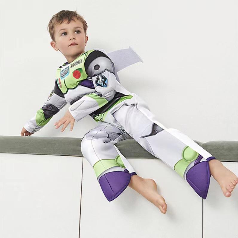 European And American Hot-Selling Halloween Buzz Lightyear Children'S Cosplay Suit Douyin Internet Celebrity Same Sponge Astronaut Suit