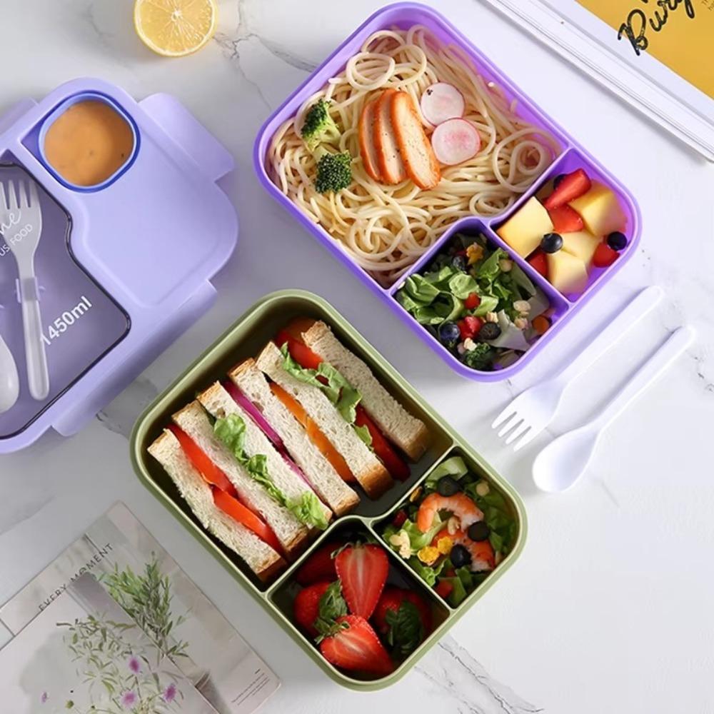 3 Grid Bento Box Portable Snack Food Box High Quality Lunch Box for Kids