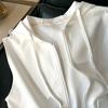 Летний женский жилет, пальто с капюшоном и шнурком, сплошной цвет, приталенный эластичный подол, боковые карманы, кардиган на молнии, мягкий дышащий повседневный спортивный жилет