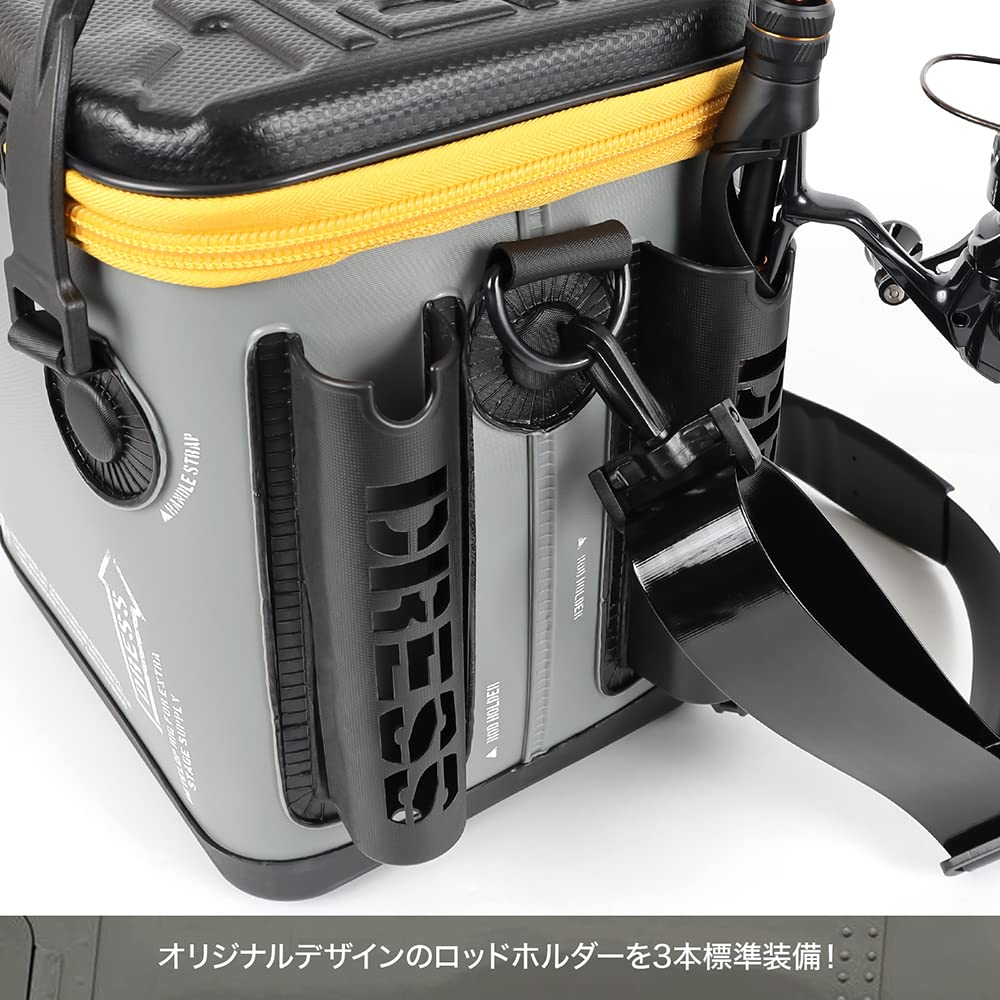 ПЛАТЬЕ Рыболовное ведро микро черное/оранжевое с сетчатым карманом 12 л держатель для удилища EVA Водонепроницаемый контейнер для хранения Сумка для снастей