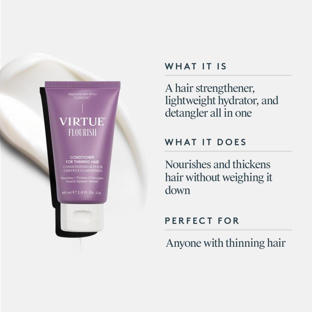 Кондиционер для распутывания волос Virtue Travel Size Flourish Thickening 2,0 унции