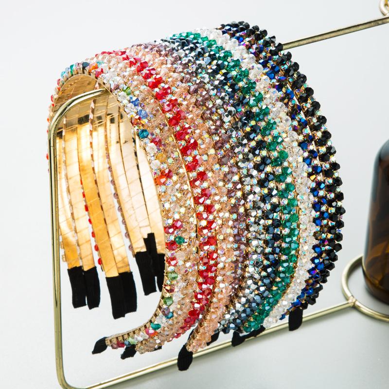 Women's Light Luxury Drill Hoop Premium Rhinestone Hairband Fine Edge Headwear