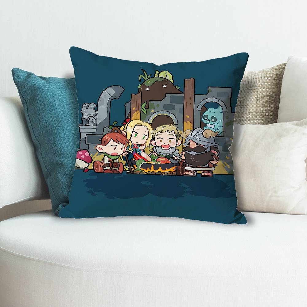 DDelicious in DDungeonsS Anime Celebrity Merchandise AllMatch Printed Pillow Case Sofa Car Office Room Decoration Protector
