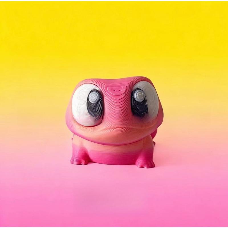 1 шт. 3D-печать милая лягушка с большими глазами, полный корпус, подвижные суставы, модель-игрушка, имитирующая питомца