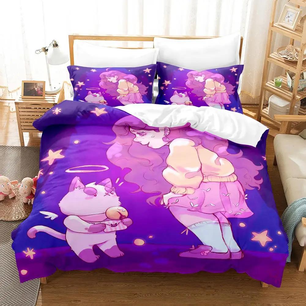 3D Печать Мультяшная Пчела и PuppyCat Постельное Белье Пододеяльник Комплект Постельного Белья Покрывало Наволочка Одеяло Кинг Квин Размер Мальчики Взрослые