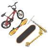 Mini Finger Skateboard Set Home Decor Fun Party Favors Alloy Fingertip Movement Bike Scooter Educational Toy Lightweight Desktop