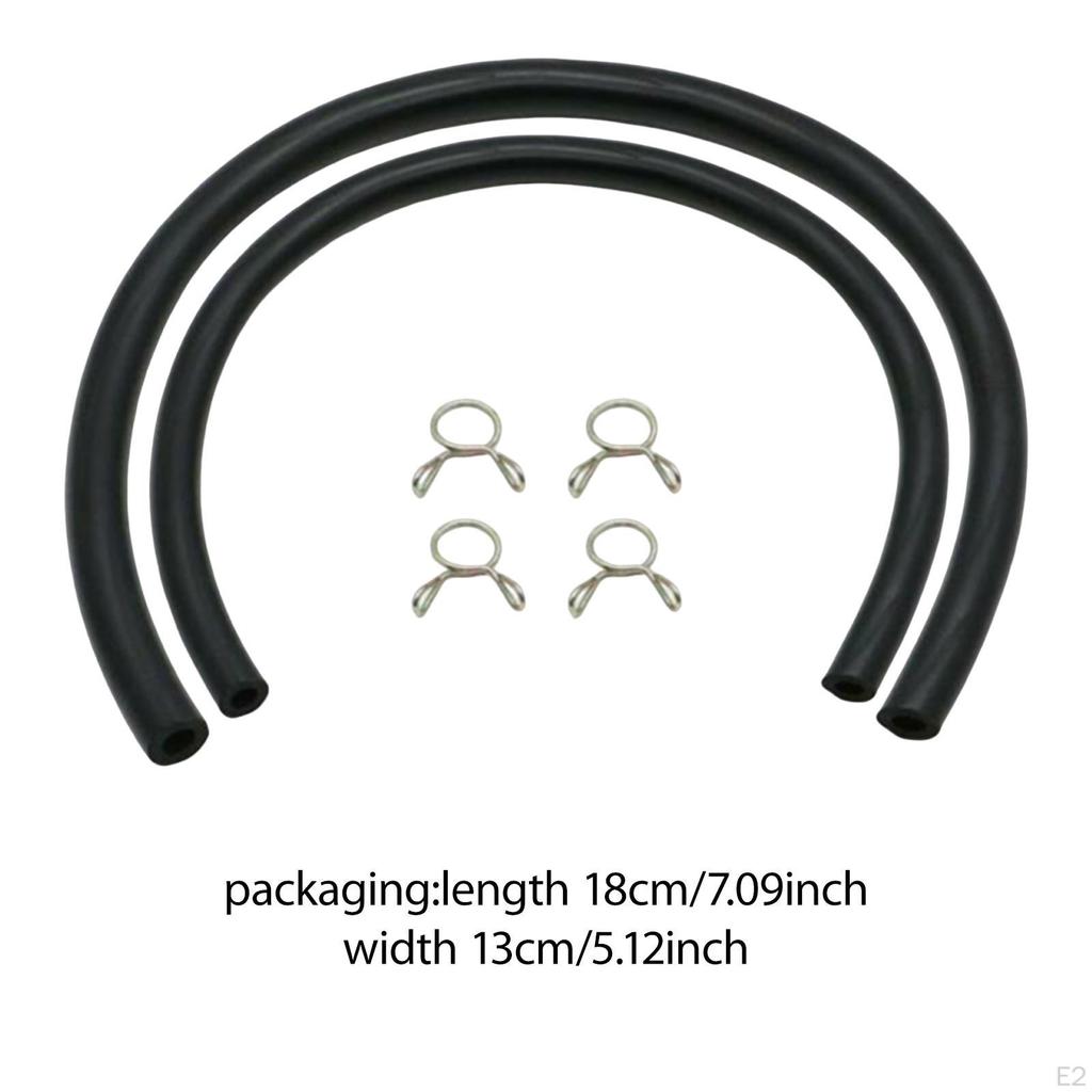 2x Fuel Tank Gas Line Hoses with 4Pcs Clips for 125cc 150cc Motorcycle