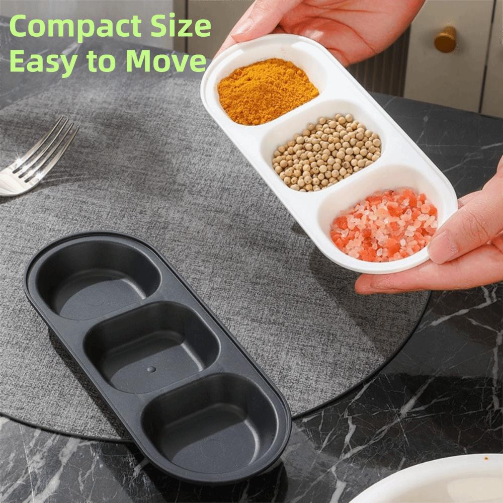 6Pcs Durable Dipping Sauce Dishes Portable Seasoning Plates Hot Pot Dipping Bowl BBQ Grilling