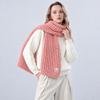 Keep Warm Knitted Scarf Solid Color Warm Neckscarves Fashion Winter Warm Scarf  Women