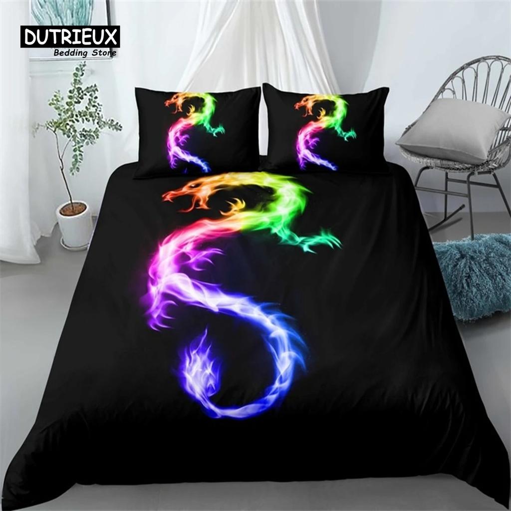 Flaming Phoenix Duvet Cover Full Queen Phoenix Nirvana Fired Volcano Bedding Set Microfiber Comforter Cover For Teen Adult Decor
