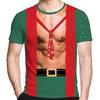 Funny Christmas Round Neck 3D Printed Top Fashionable Casual Short Sleeved Men's T-shirts