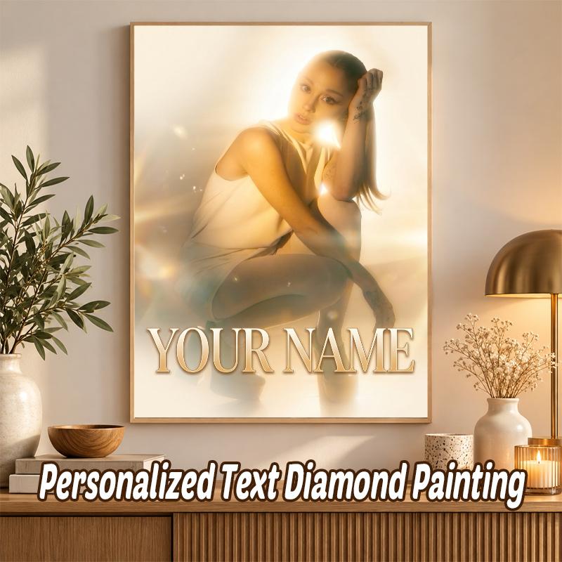 Ariana Grande Custom Name Text 5D Diamond Painting Kit DIY Full Drill Diamond Art Decoration